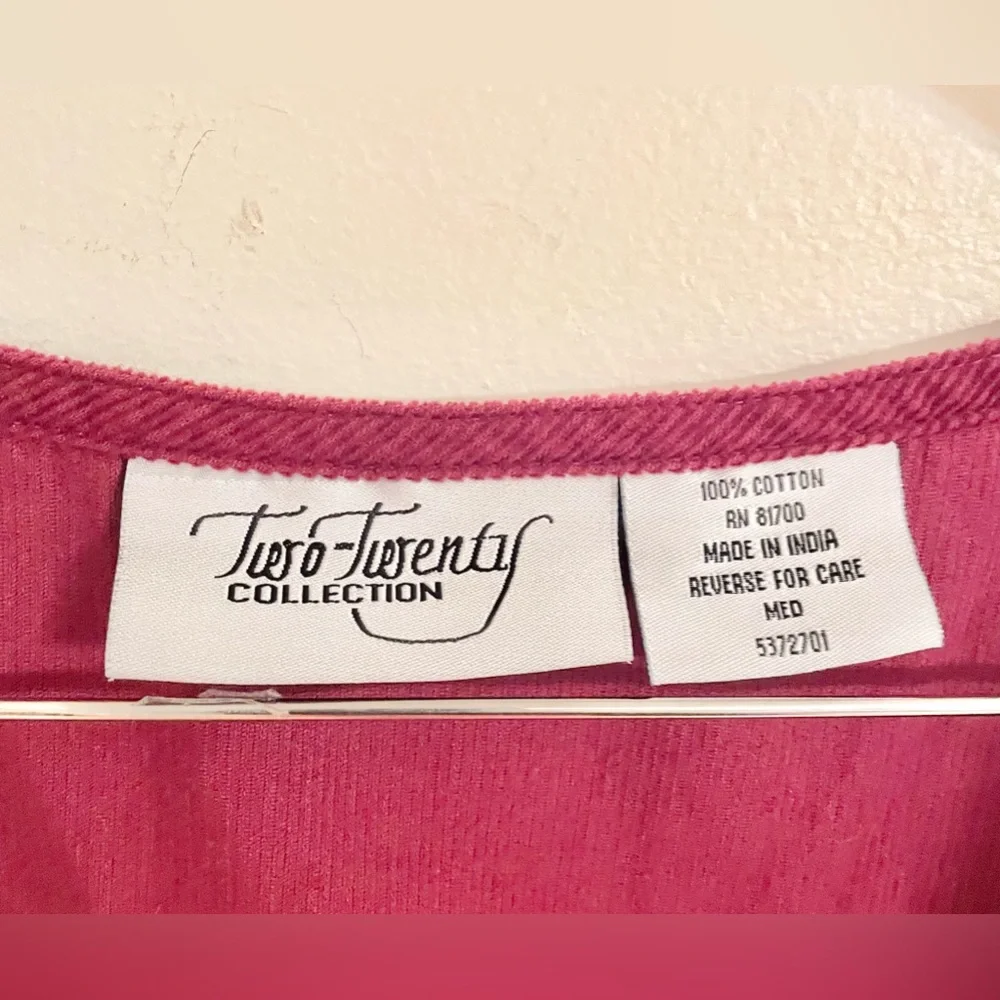 Two-Twenty Collection Size Medium Red Corduroy Jumper Cottage Core Vintage- EUC - Picture 5 of 8